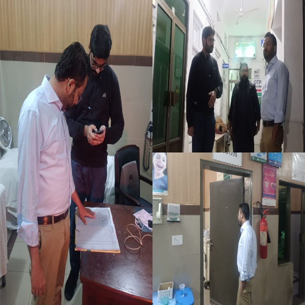اسسٹنٹ کمشنر چونیاں کا ٹی ایچ کیو ہسپتال کا دورہ 