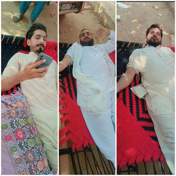 ٹیم احمد تھیلیسیمیا کی جانب سے جھگیاں رحموں میں بلڈ ڈونیشن کیمپ لگایا گیا  