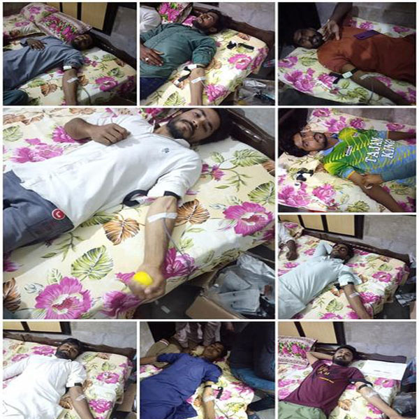 تھیلیسیمیا کے مریض بچوں کے لیے شام کوٹ کہنہ میں بلڈ ڈونیشن کیمپ لگایا گیا  