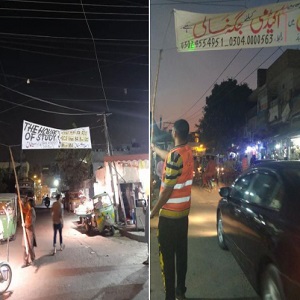  ماڈل ٹاوٗن، انسداد بینرز اور پوسٹرز مہم رات گئے تک جاری