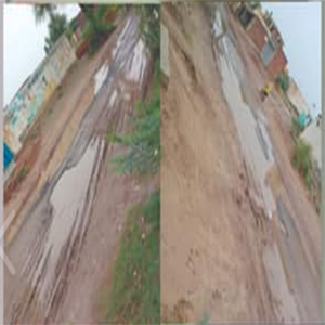 پل پیرا جانے والی سڑک کی خستہ حالت