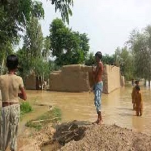  موضع رمدانہ سیم کے بند میں شگاف پڑگیا