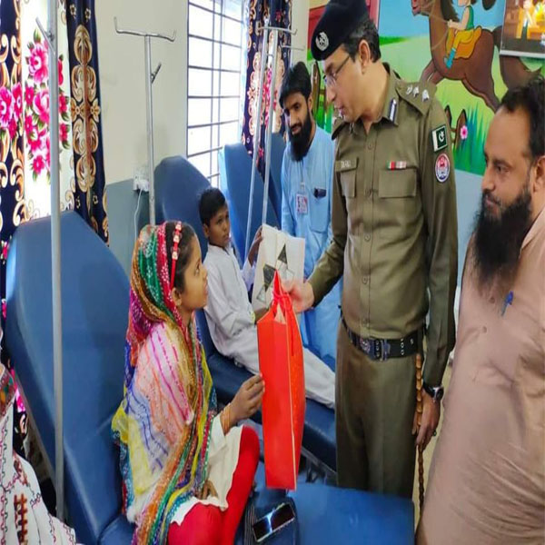 ڈی پی او قصور طارق عزیز سندھو کا احمد تھیلیسیمیا کیئر ہسپتال کنگن پور  کا دورہ  