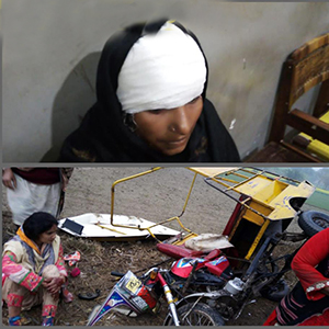 اوکاڑہ روڈ نزد بابا قائم سائیں دربار پر سڑک حادثہ