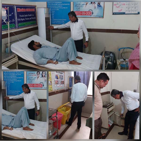 اسسٹنٹ کمشنر قصور کا ٹی ایچ کیو ہسپتال کا دورہ  