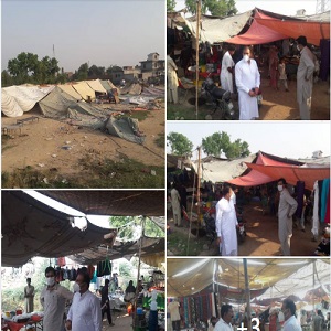 چک جھمرہ کینال ایکسپریس وے کے ساتھ قائم غیر قانونی بازار کو مسمار کردیا گیا 