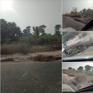 غریب نواز ہوٹل کے قریب سڑک ٹوٹ پھوٹ کا شکار 