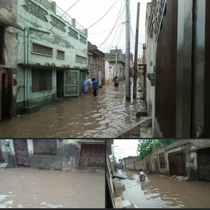 محلہ غوثیہ کی گلیوں میں بارش کے بعد دریا کی سی صورتحال 